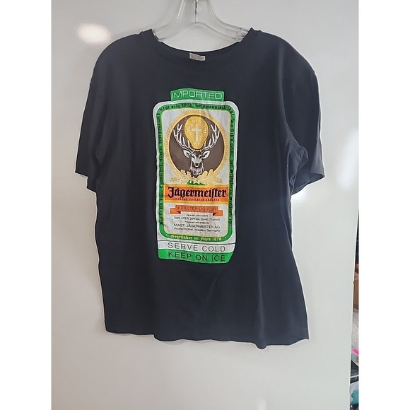 Casual Other - Jagermeister Shirt Mens Large Black Casual Lounge Grunge Graphic Tee Logo